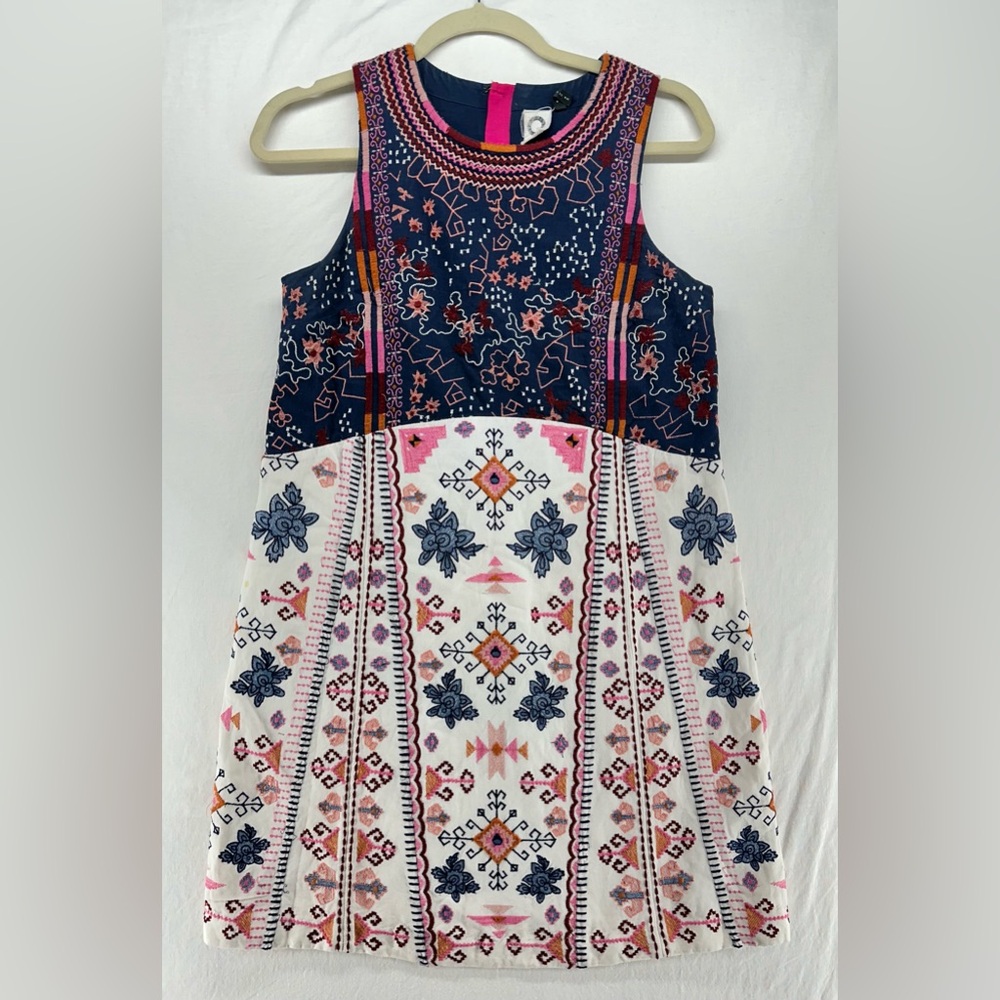 Anthropologie Akemi + Kin Reagan Embroidered Southwest Tribal Shift Dress 2